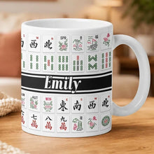Load image into Gallery viewer, Personalized Two-Tone Mug with Mahjong Tiles Gift for Friends