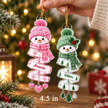Load image into Gallery viewer, Personalized Acrylic Snowman Ornament Creative Gift for Grandchildren