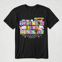 Load image into Gallery viewer, Personalized Teacher T-Shirt with Colorful Teaching Quote Gift