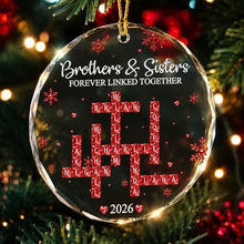 Load image into Gallery viewer, Personalized Crystal Snowflake Ornament for Siblings Christmas Gift