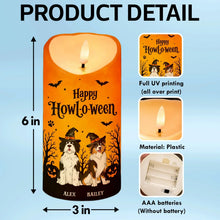 Load image into Gallery viewer, Personalized Flameless LED Candle Happy Howl-o-ween Gift for Dog Lover