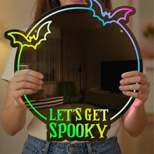 Load image into Gallery viewer, Personalized LED Acrylic Mirror Halloween Spooky Gift for Her