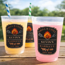 Load image into Gallery viewer, Personalized Frosted Plastic Cup Grill & Chill Gift for Dad