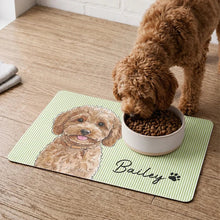 Load image into Gallery viewer, Personalized Flannel Pet Mat Custom Watercolor Portrait Gift for Dog Lovers