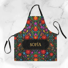 Load image into Gallery viewer, Personalized Waterproof Apron Vibrant Mexican Floral Gift for Mom
