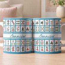 Load image into Gallery viewer, Personalized Two-Tone Mug with Mahjong Tiles Gift for Friends