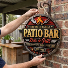 Load image into Gallery viewer, Personalized Wooden Grill Sign Custom Family Name Home Decor