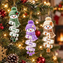 Load image into Gallery viewer, Personalized Acrylic Snowman Ornament Creative Gift for Grandchildren