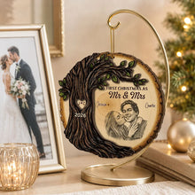 Load image into Gallery viewer, Personalized 2-Layer Wooden Ornament First Christmas Gift for Couples