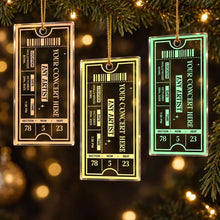 Load image into Gallery viewer, Personalized Concert Ticket Ornament Custom Gift for Music Fans