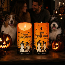 Load image into Gallery viewer, Personalized Flameless LED Candle Happy Howl-o-ween Gift for Dog Lover