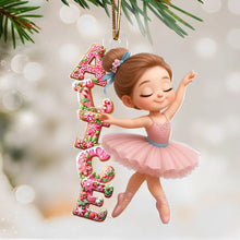 Load image into Gallery viewer, Personalized Acrylic Christmas Ornament Ballerina Gift for Girls