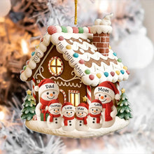 Load image into Gallery viewer, Personalized Acrylic Snowman Family Ornament Unique Christmas Gift for Family