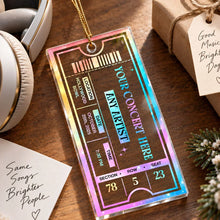 Load image into Gallery viewer, Personalized Concert Ticket Ornament Custom Gift for Music Fans