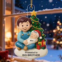 Load image into Gallery viewer, Personalized Acrylic Ornament Big Sister Brother New Baby Gift