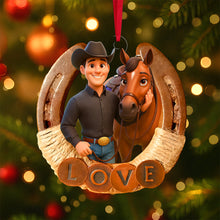 Load image into Gallery viewer, Love Your Horse – Custom Photo Ornament for Horse Lovers Ornament PopCulturePrints