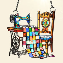 Load image into Gallery viewer, Celebrate Your Passion: Vintage Sewing Machine Suncatcher Ornament - Personalized Gift for Sewing Lovers Ornament MagicInPrints