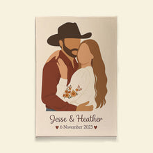 Load image into Gallery viewer, “Together is a Wonderful Place to Be” - Custom Couple Canvas Print - Personalized Gift for Couples Poster & Canvas MagicInPrints