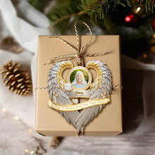 Load image into Gallery viewer, As My Angel In Heaven Wrap Your Wings Around Me - Personalized Custom Photo Heaven Gift Ornament MagicInPrints