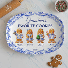 Load image into Gallery viewer, Grandma's Favorite Cookies - Personalized Christmas Gift Plate Plates PopCulturePrints