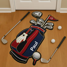 Load image into Gallery viewer, “Tee Off in Style” - Fairway Style Golf Bag Doormat - Personalized Gift for Golf Lovers Doormat MagicInPrints