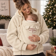 Load image into Gallery viewer, Personalized Embroidered Babywearing Hoodie Unique Gift for New Mom Christmas