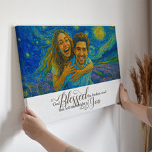 Load image into Gallery viewer, Together is Our Favorite Place - Personalized Art Style Couple Canvas Print Poster & Canvas MagicInPrints