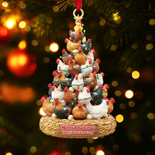 Load image into Gallery viewer, "Merry Cluckmas – Perfect for Chicken Lovers!" - Personalized Christmas Ornament Ornament MagicInPrints