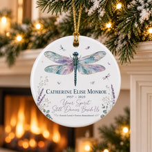 Load image into Gallery viewer, Personalized Dragonfly Crystal Ornament Custom Name Sympathy Gift for Loved Ones