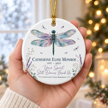 Load image into Gallery viewer, Personalized Dragonfly Crystal Ornament Custom Name Sympathy Gift for Loved Ones