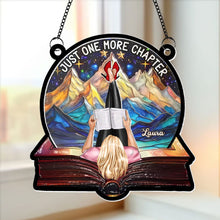 Load image into Gallery viewer, Personalized Suncatcher Ornament for Book Lovers - 'Just One More Chapter' Ornament PopCulturePrints