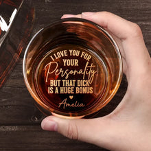 Load image into Gallery viewer, Personalized Double Sided Whiskey Glass Custom Gift for Husband