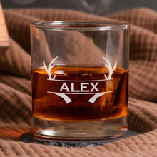 Load image into Gallery viewer, Personalized Double Sided Whiskey Glass Custom Gift for Husband