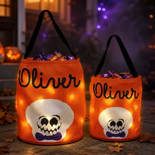 Load image into Gallery viewer, Personalized LED Light Up Basket Cute Halloween Gift for Kids