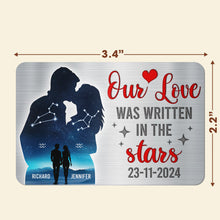 Load image into Gallery viewer, Custom Couple Aluminum Wallet Card - Our Love Was Written in the Stars Wallet Card PopCulturePrints
