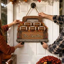Load image into Gallery viewer, Personalized Wooden Football Sign Custom Family Decor Gift