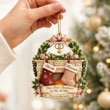 Load image into Gallery viewer, Personalized Acrylic Christmas Ornament for Couples First Year Mr. & Mrs. Gift