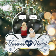 Load image into Gallery viewer, Forever In Our Hearts – Personalized Custom Shaped Acrylic Ornament – Gift for Dog Lovers Acrylic Ornament MagicInPrints