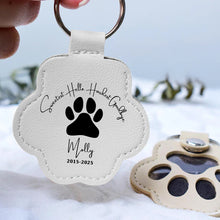 Load image into Gallery viewer, Sweetest Hello, Hardest Goodbye - Personalized Pet Hair Storage Keychain - Memorable Gift for Pet Lovers Keychains PopCulturePrints