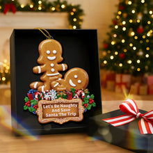 Load image into Gallery viewer, "Smoke Fat Doobies, Snack Fat Booties" - Personalized Gingerbread Couple Christmas Ornament Ornament MagicInPrints