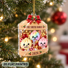 Load image into Gallery viewer, Personalized Acrylic Christmas Ornament Cute Dumpling Family Gift for Family