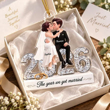 Load image into Gallery viewer, Personalized Acrylic Christmas Ornament Newlywed Gift