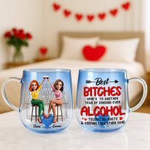 Load image into Gallery viewer, Cheers to Friendship and Fun - Partner In Wine Personalized 3D Heart Glass Mug 3D Heart Glass Mug MagicInPrints