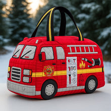 Load image into Gallery viewer, “A Hero's Companion” - Firefighter Christmas Quilted Duffle Bag - Personalized Gift for Firefighters and Their Families Quilted Duffle Bag MagicInPrints