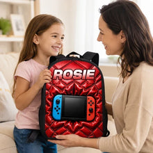 Load image into Gallery viewer, Personalized Kids School Backpack Gamer Controller Gift Idea