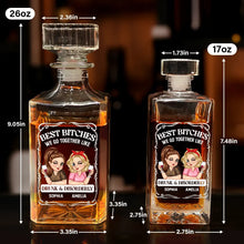 Load image into Gallery viewer, We Go Together Like Drunk And Disorderly – Personalized Square Whiskey Bottle – Gift for Best Friends Whiskey Bottle MagicInPrints