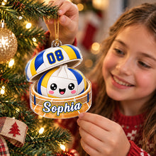 Load image into Gallery viewer, Personalized Volleyball Dumpling Acrylic Ornament Gift for Kids