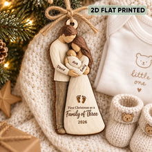 Load image into Gallery viewer, Personalized Wooden Ornament for New Parents | Baby Christmas Gift