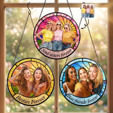 Load image into Gallery viewer, Personalized Glass Suncatcher Ornament Best Friend Gift