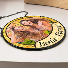 Load image into Gallery viewer, Personalized Glass Suncatcher Ornament Best Friend Gift